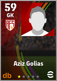 Aziz Golias — GK, OVR 59, MAX 59