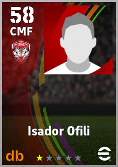 Isador Ofili — CMF, OVR 58, MAX 58