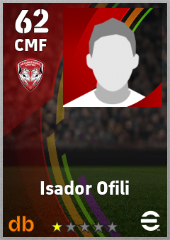 Isador Ofili — CMF, OVR 62, MAX 62