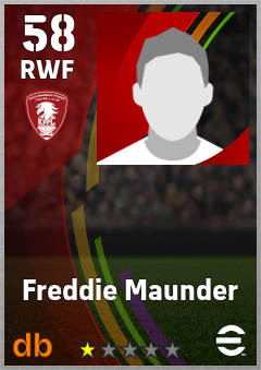 Freddie Maunder — RWF, OVR 58, MAX 58