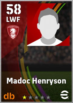 Madoc Henryson — LWF, OVR 58, MAX 58