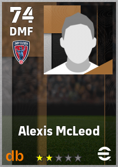 Alexis McLeod — DMF, OVR 74, MAX 74
