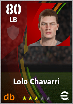 Lolo Chavarri — LB, OVR 80, MAX 80