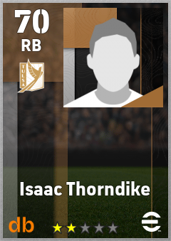 Isaac Thorndike — RB, OVR 70, MAX 70