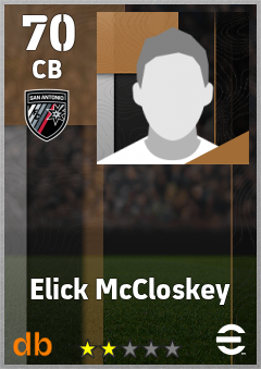 Elick McCloskey — CB, OVR 70, MAX 70