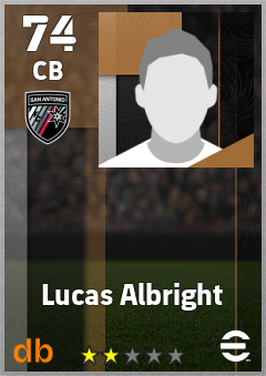 Lucas Albright — CB, OVR 74, MAX 74