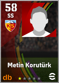 Metin Korutürk — SS, OVR 58, MAX 58