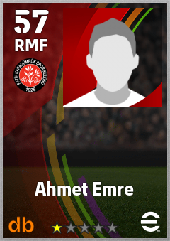 Ahmet Emre — RMF, OVR 57, MAX 57