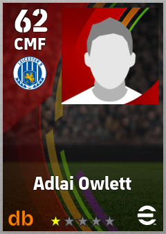Adlai Owlett — CMF, OVR 62, MAX 62
