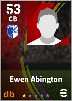 Ewen Abington — CB, OVR 53, MAX 53