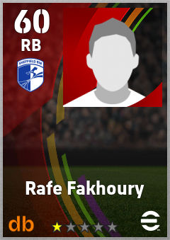 Rafe Fakhoury — RB, OVR 60, MAX 60