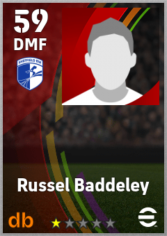 Russel Baddeley — DMF, OVR 59, MAX 59