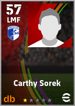 Carthy Sorek — LMF, OVR 57, MAX 57