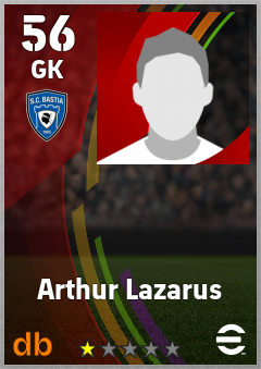 Arthur Lazarus — GK, OVR 56, MAX 56