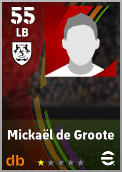 Mickaël de Groote — LB, OVR 55, MAX 55