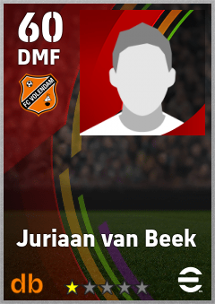 Juriaan van Beek — DMF, OVR 60, MAX 60