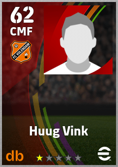 Huug Vink — CMF, OVR 62, MAX 62