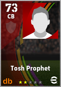 Tosh Prophet — CB, OVR 73, MAX 73