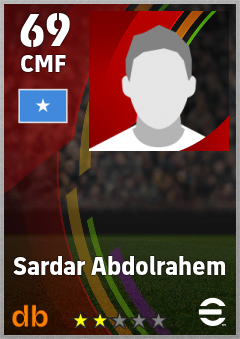 Sardar Abdolrahem — CMF, OVR 69, MAX 69