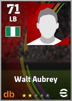 Walt Aubrey eFootball player card