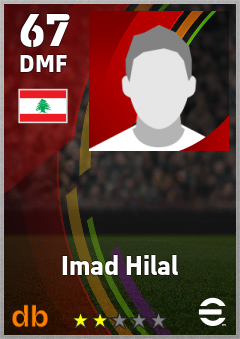 Imad Hilal — DMF, OVR 67, MAX 67