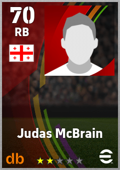 Judas McBrain eFootball player card