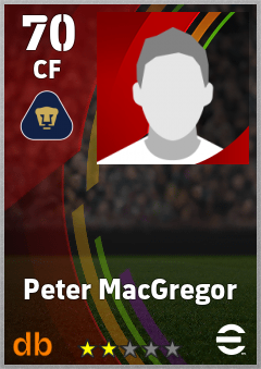 Peter MacGregor — CF, OVR 70, MAX 70