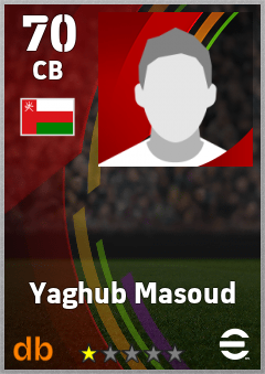 Yaghub Masoud — CB, OVR 70, MAX 70