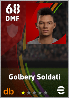 Golbery Soldati — DMF, OVR 68, MAX 68