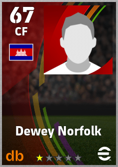 Dewey Norfolk — CF, OVR 67, MAX 67