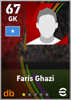 Faris Ghazi — GK, OVR 67, MAX 67