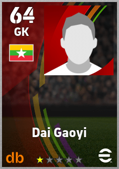 Dai Gaoyi — GK, OVR 64, MAX 64