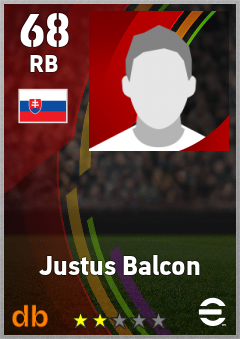 Justus Balcon — RB, OVR 68, MAX 68