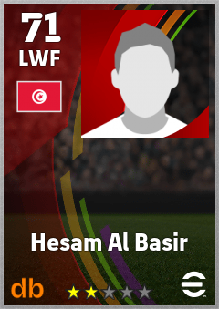 Hesam Al Basir — LWF, OVR 71, MAX 71
