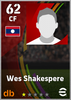 Wes Shakespere — CF, OVR 62, MAX 62