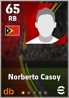 Norberto Casoy — RB, OVR 65, MAX 65