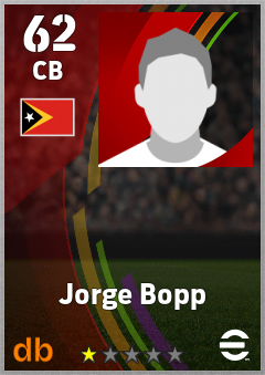 Jorge Bopp — CB, OVR 62, MAX 62