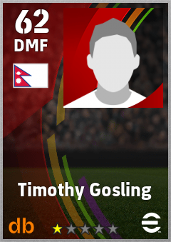 Timothy Gosling — DMF, OVR 62, MAX 62