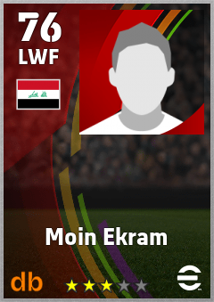 Moin Ekram — LWF, OVR 76, MAX 76