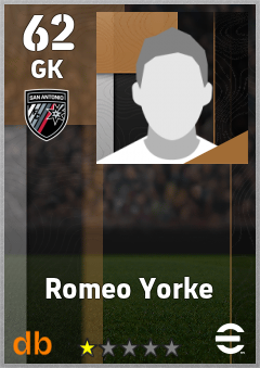 Romeo Yorke — GK, OVR 62, MAX 62