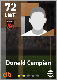 Donald Campian — LWF, OVR 72, MAX 72