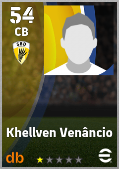 Khellven Venâncio — CB, OVR 54, MAX 54
