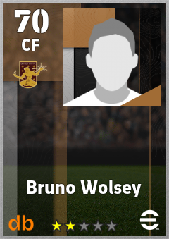 Bruno Wolsey — CF, OVR 70, MAX 70