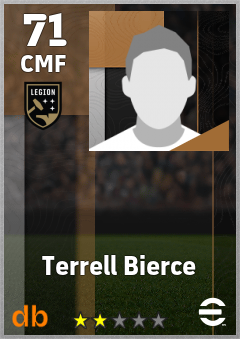 Terrell Bierce — CMF, OVR 71, MAX 71