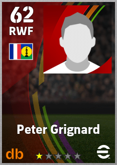 Peter Grignard — RWF, OVR 62, MAX 62