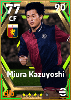 Miura Kazuyoshi — CF, OVR 77, MAX 90