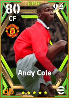 Andy Cole — CF, OVR 80, MAX 94
