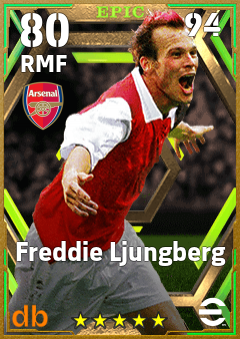 Freddie Ljungberg — RMF, OVR 80, MAX 94