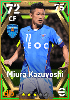 Miura Kazuyoshi — CF, OVR 72, MAX 75