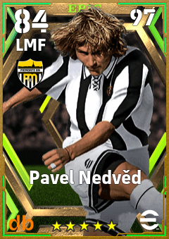 Pavel Nedvěd — LMF, OVR 84, MAX 97